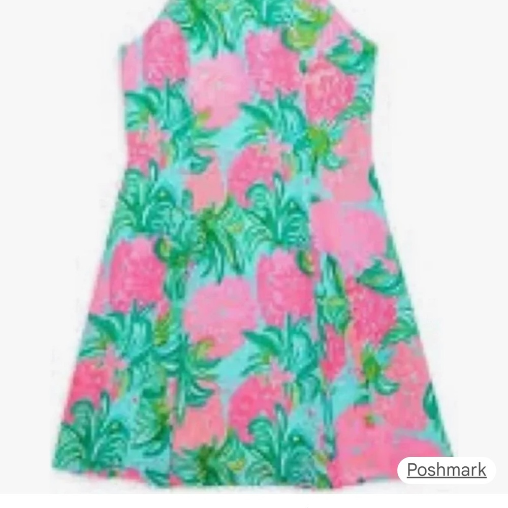 NWT Girls 12 Lilly Pulitzer Fernada Dress Blue Ibiza
